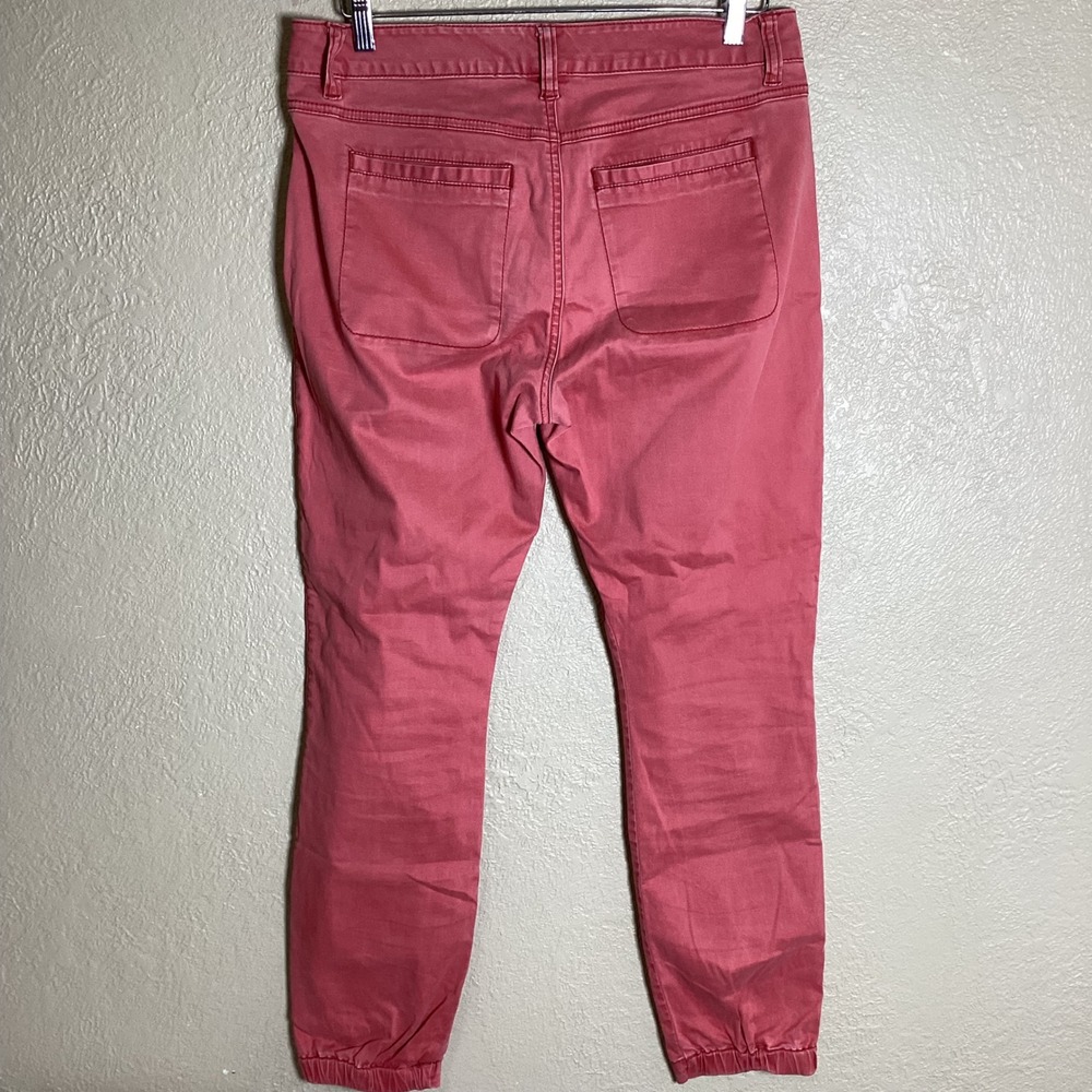 Cabi Dusty Red Utility Jogger Pants 5178 Women's Size 6 Cotton Stretch Slim Fit - Picture 3 of 6